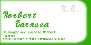 norbert barassa business card